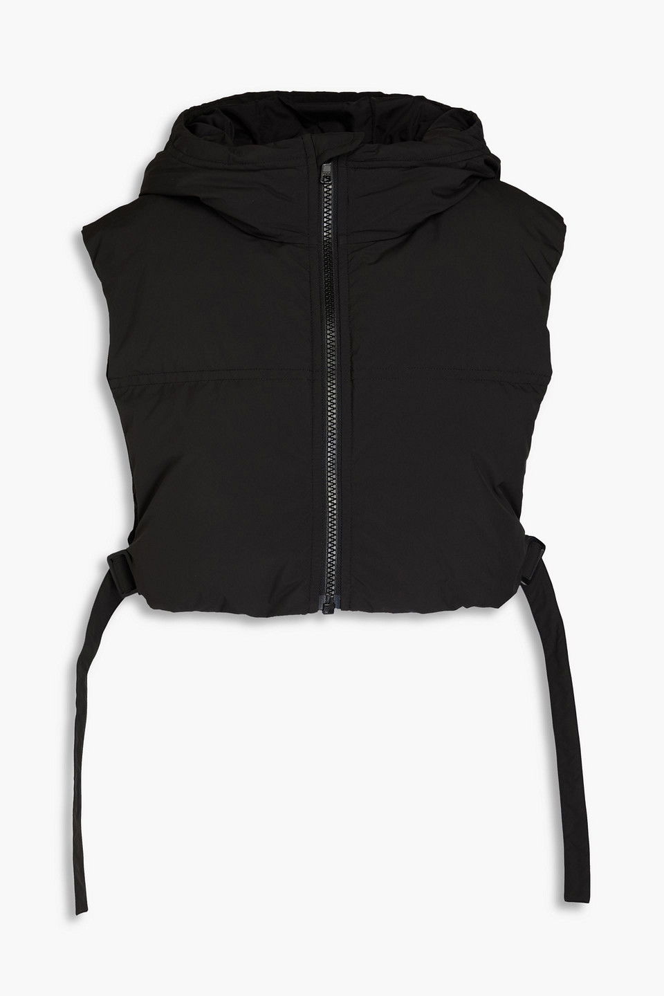 cheap and fashion IRO Rove Quilted Shell Hooded Vest in Black endource