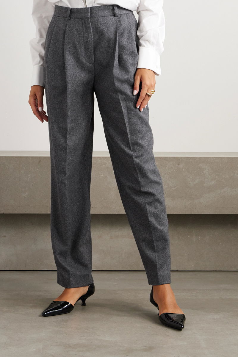 Straight-Leg Patchwork Checked Wool-Blend Trousers