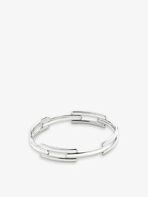 Sterling Silver Women's Plain Hook And Loop Bangle – Goldbank