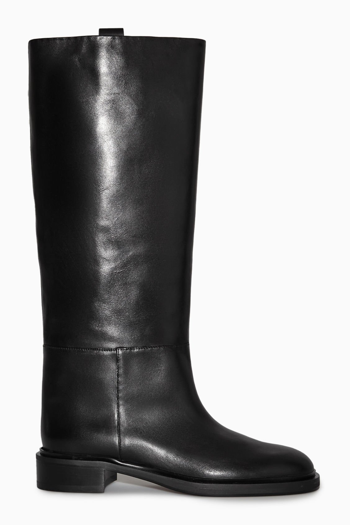 COS Leather Riding Boots in BLACK | Endource