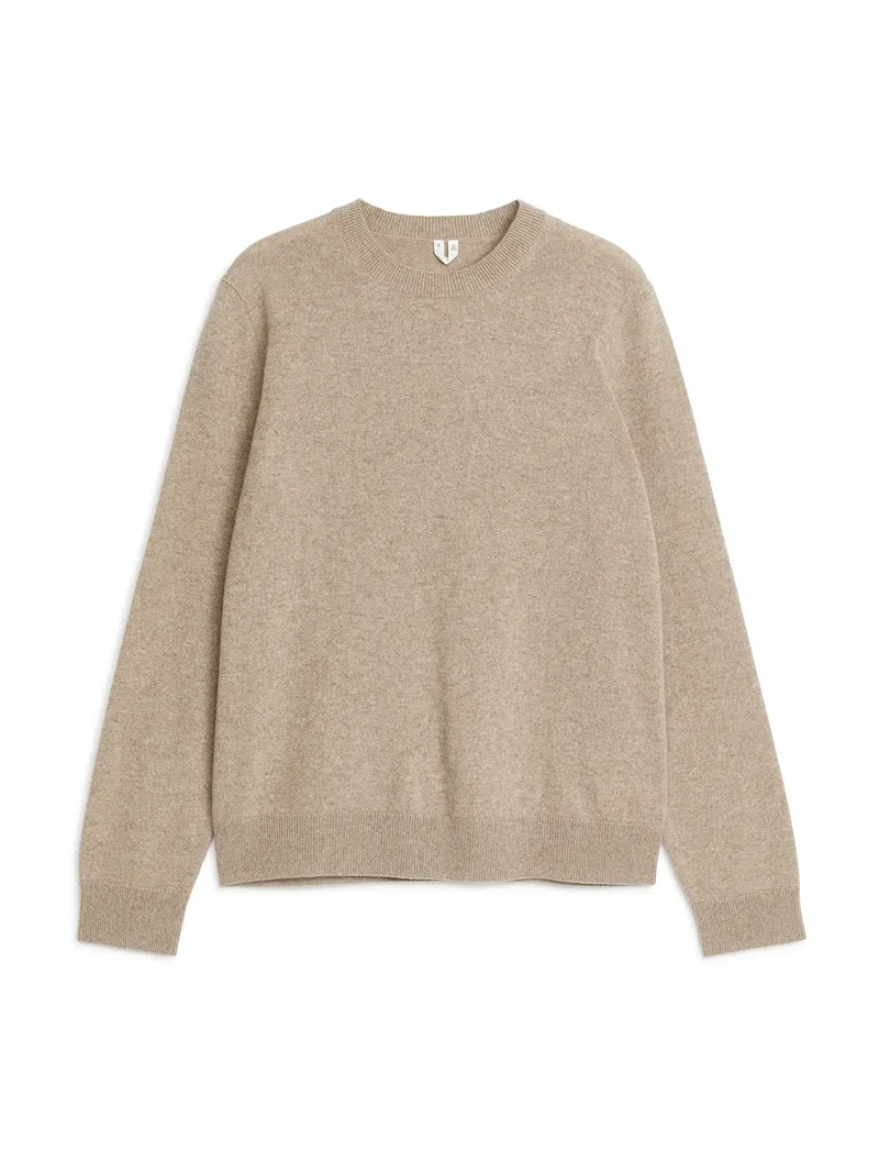 ARKET Cashmere Jumper in Beige Melange | Endource