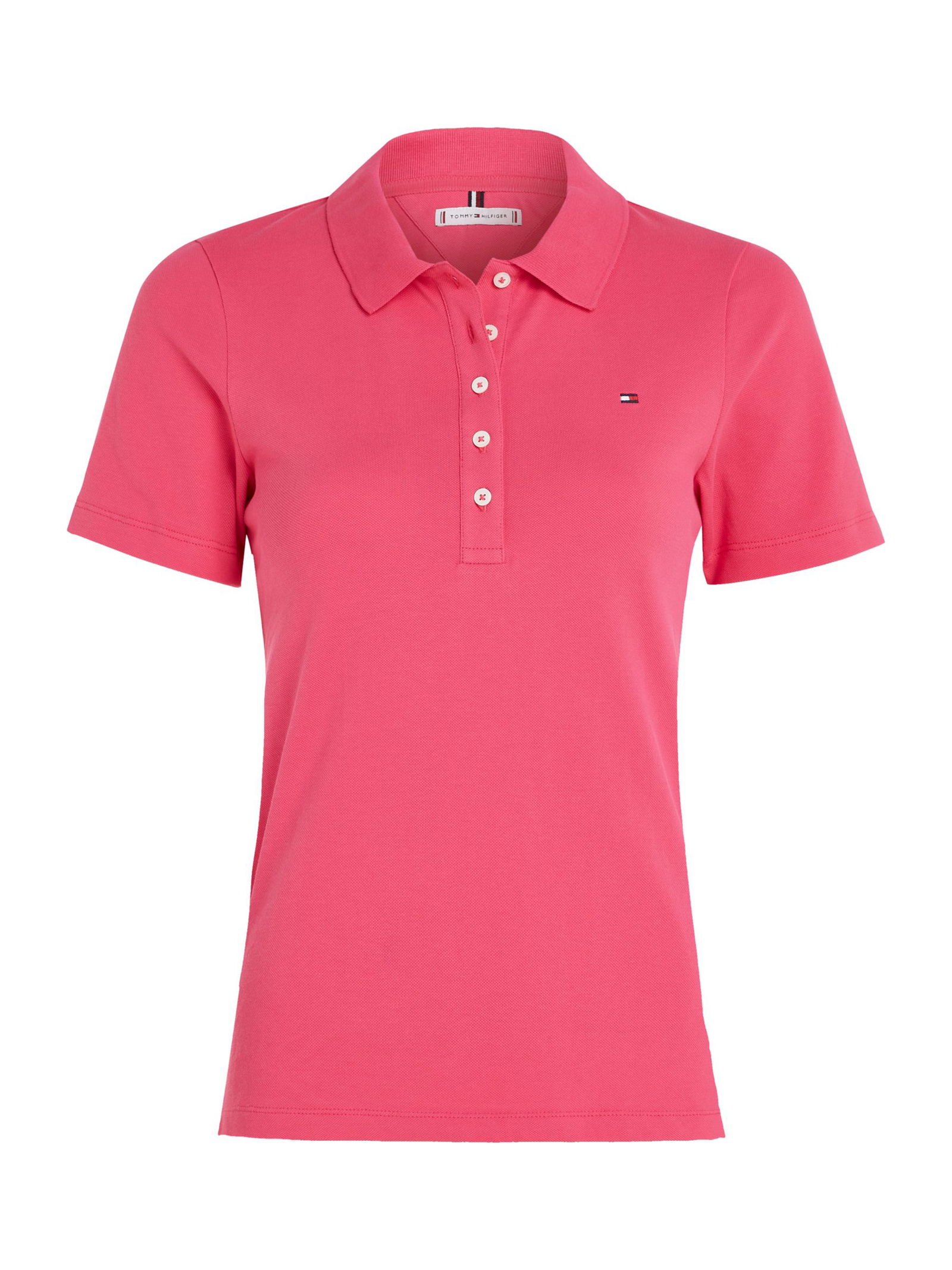 TOMMY HILFIGER 1985 Slim Fit Pique Polo Shirt in Bright Cerise Pink ...