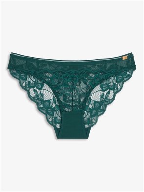 John Lewis ANYDAY Microfibre Lace Bikini Knickers, Pack of 3