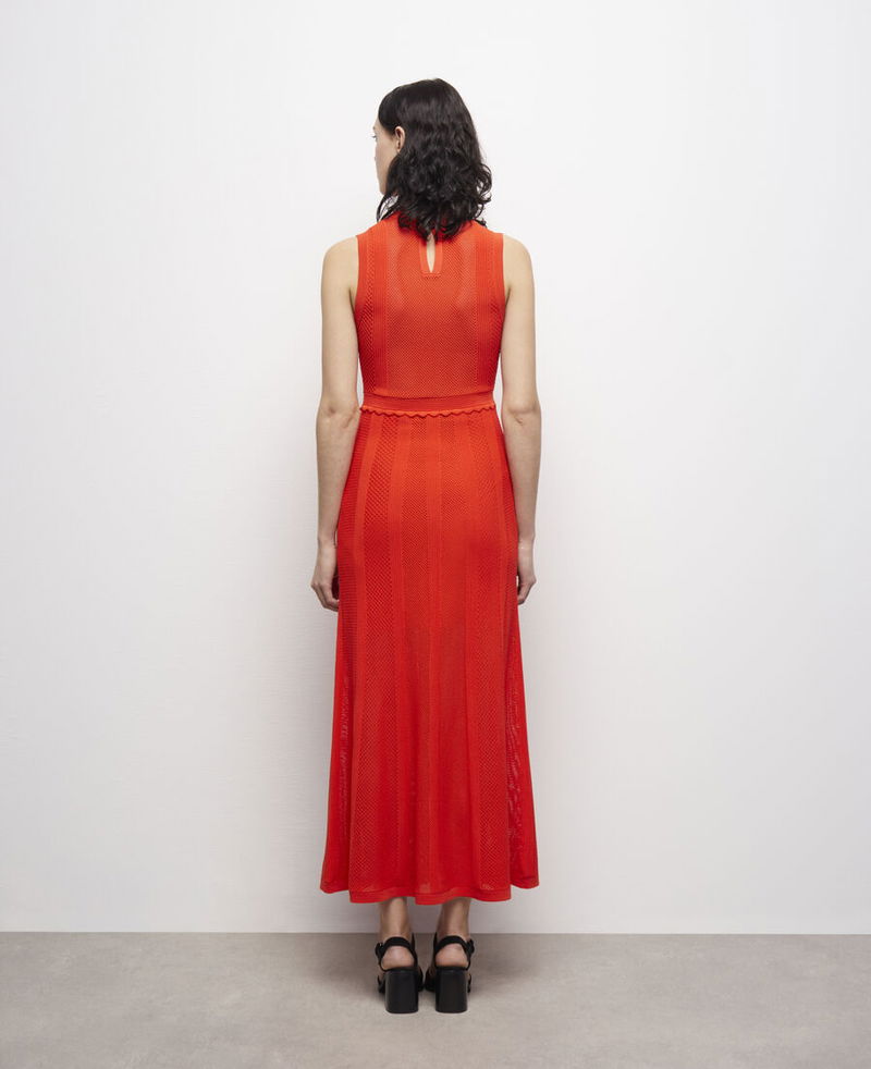 the kooples orange dress THE KOOPLES Long Knit Dress
