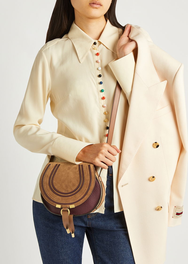 Chloé Marcie Small Leather Saddle Bag