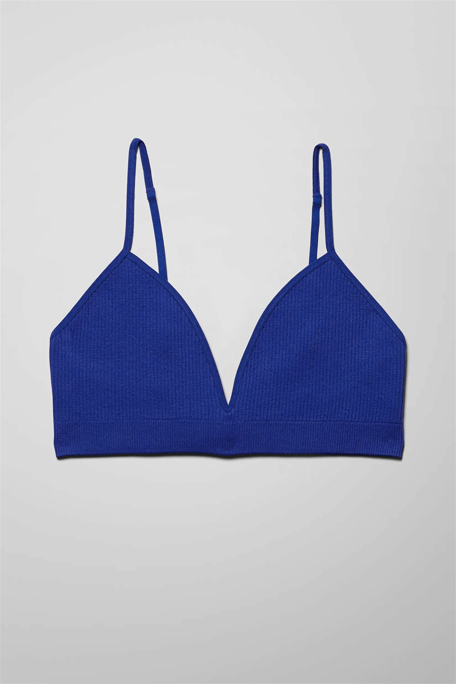 Weekday Cat triangle bra in blue
