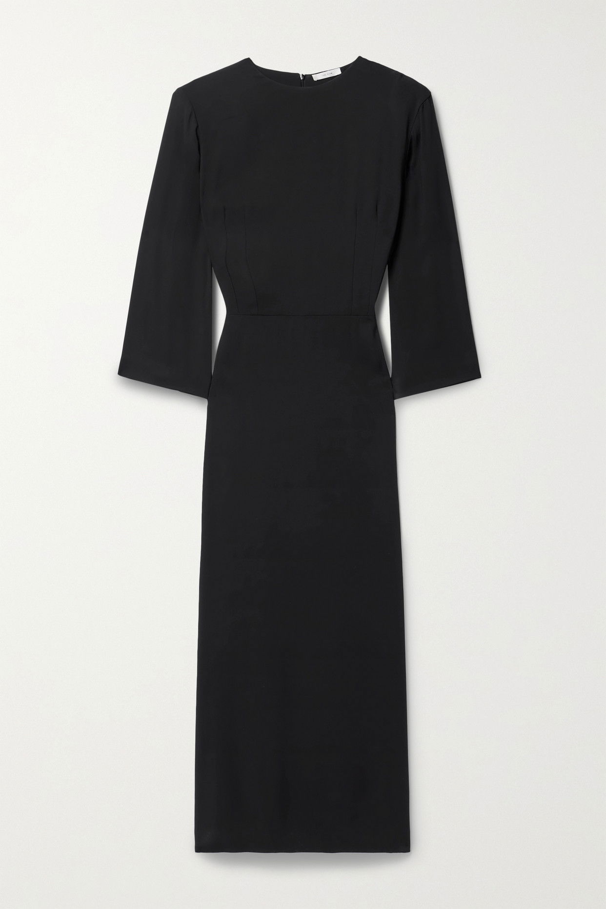 THE ROW Jery Wool And Silk-Blend Maxi Dress in Black | Endource