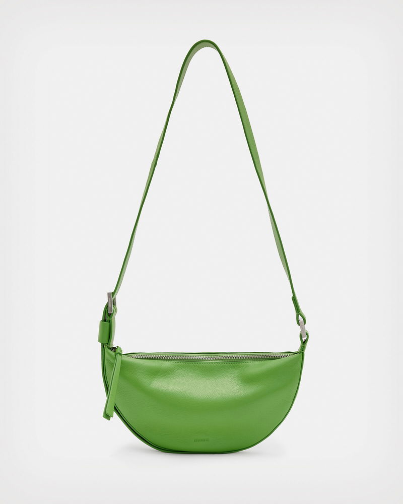 ALLSAINTS Half Moon Leather Crossbody Bag | endource display picture 1