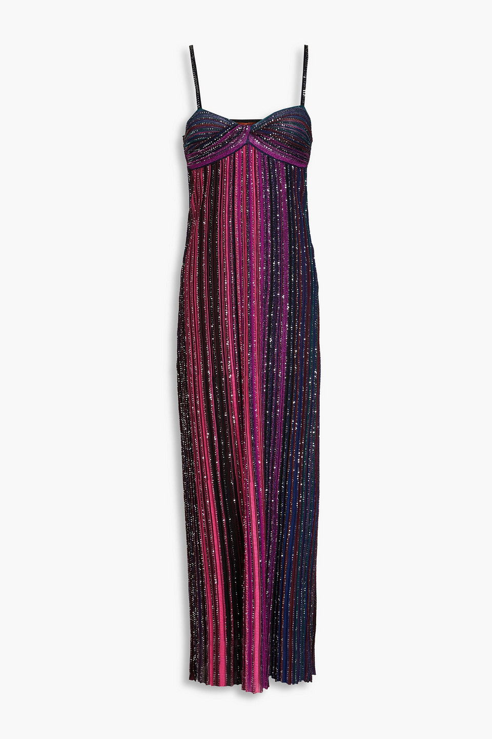 MISSONI Sequined Twisted Crochet-Knit Maxi Dress | endource MISSONI Sequined Twisted Crochet-Knit Maxi Dress | endource