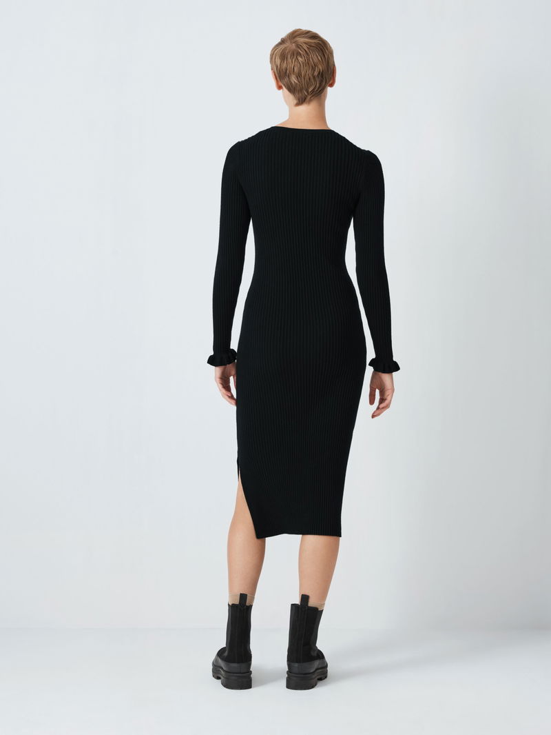 JOHN LEWIS ANYDAY Plain Ribbed Knit Dress | endource