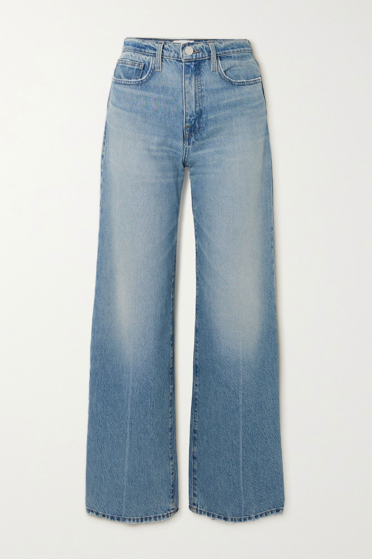 FRAME Le Jane High-Rise Wide-Leg Jeans in Blue | Endource