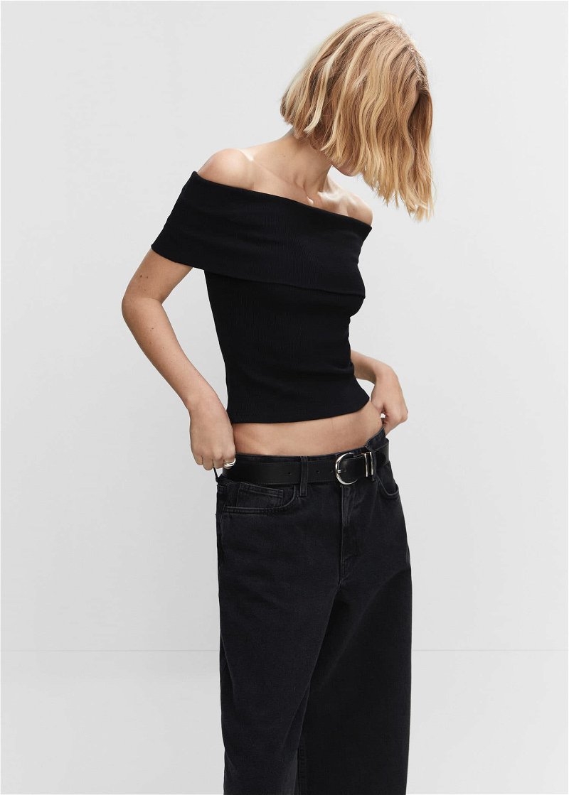 Sleeveless Off-the-shoulder Top Black Ladies H&M US, 54% OFF