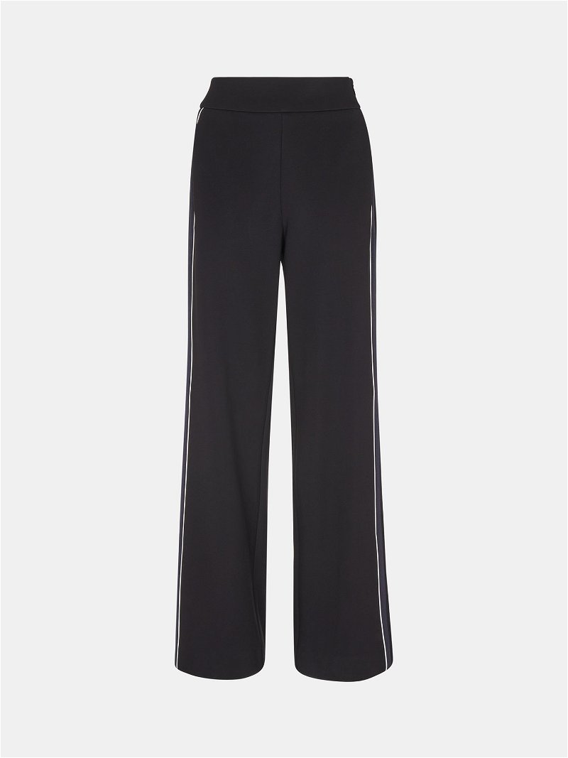 Buy PETITE Black Ponte Trousers 12 | Trousers | Tu