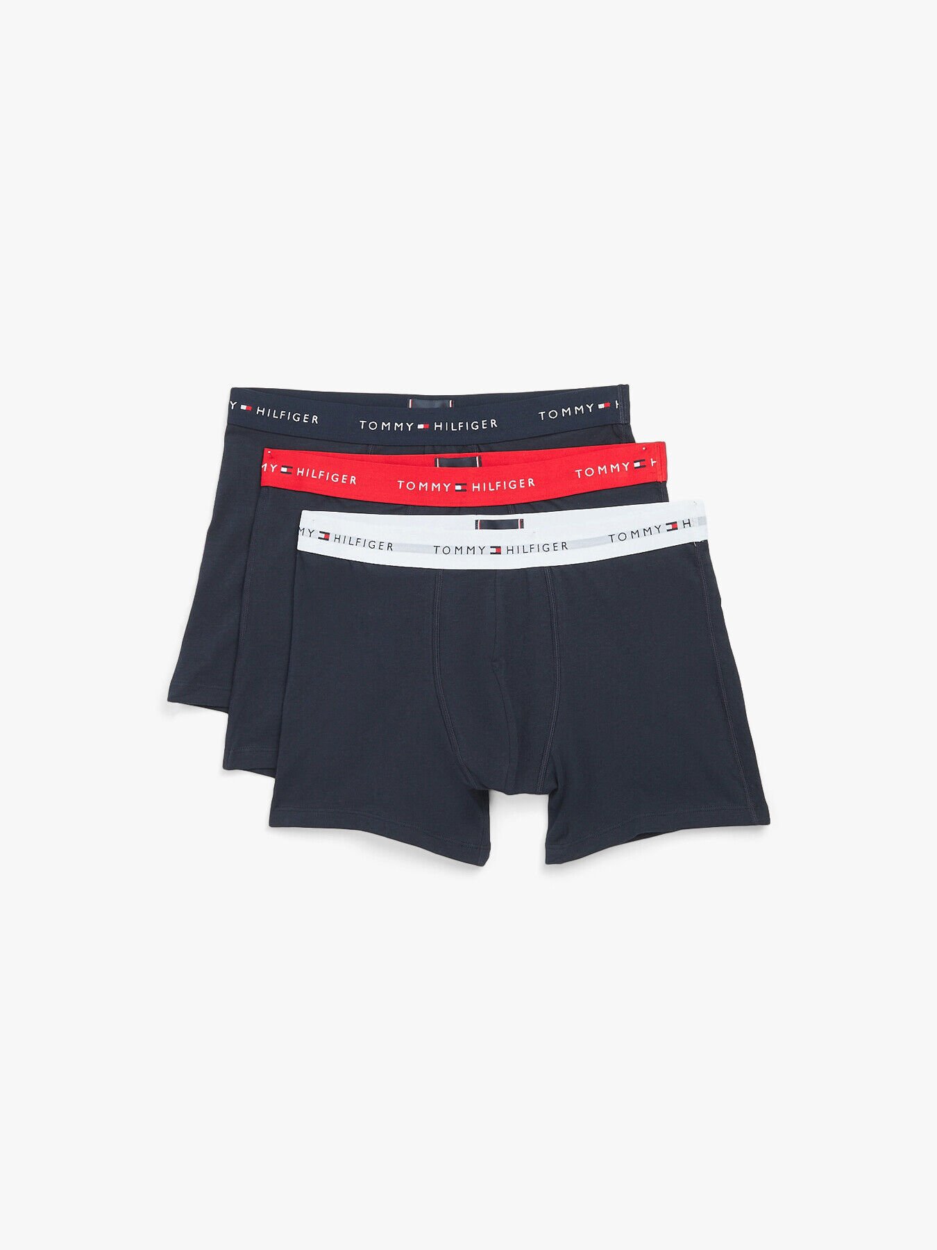 TOMMY HILFIGER 3 Pack Boxer Briefs in Desert Sky/White/Primary Red