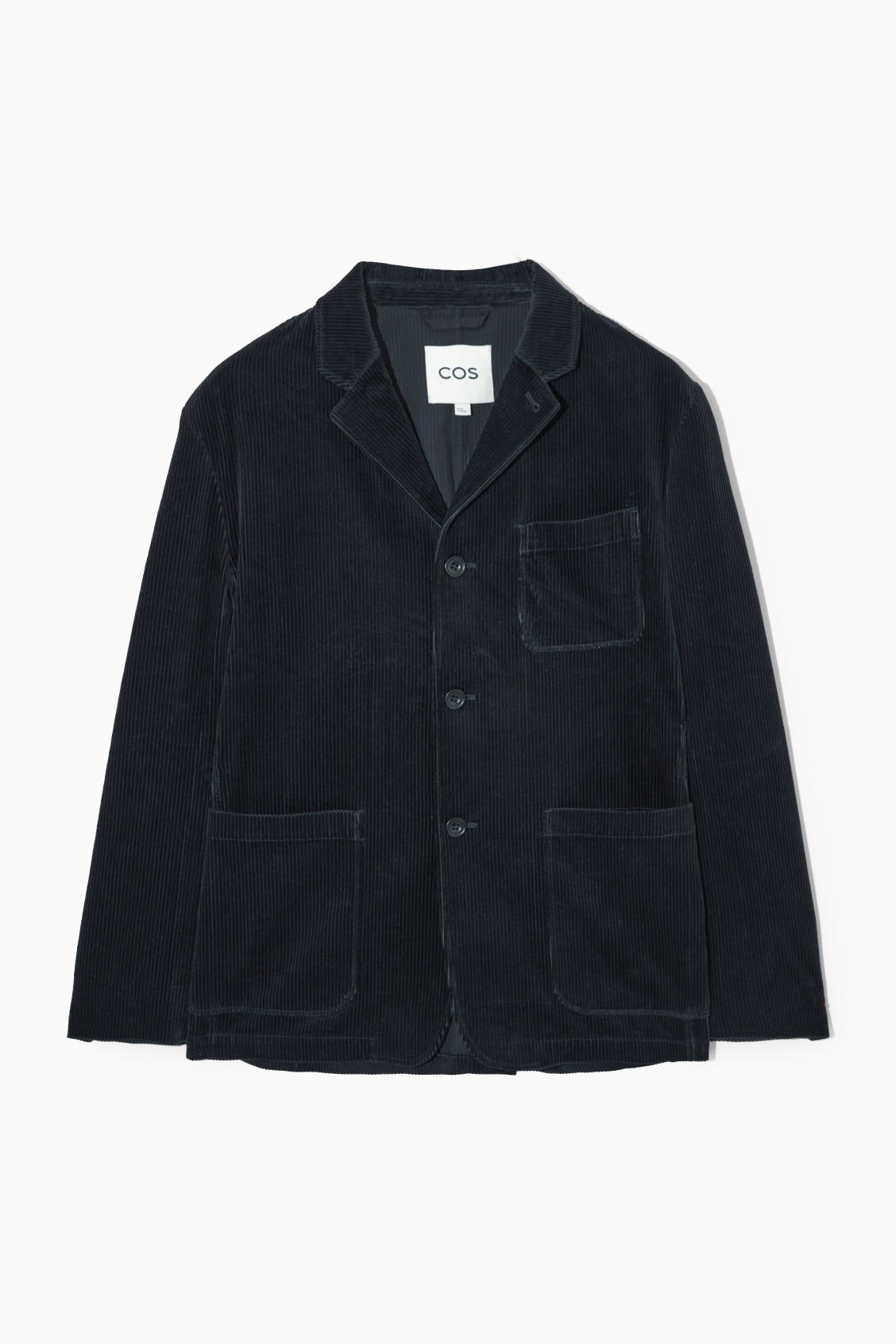 Cos Regular Fit Corduroy Blazer In Dark Navy Endource 7569