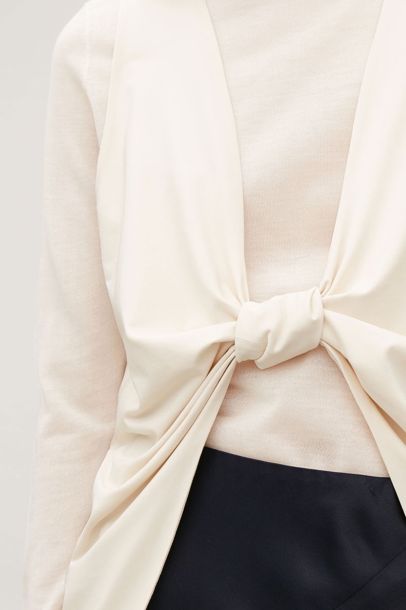 Cotton Knot Jersey Knit Top