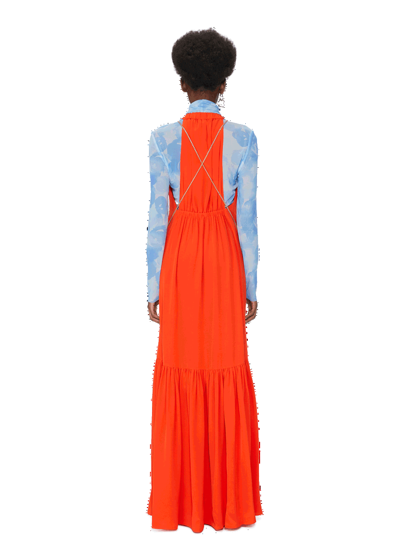 TIBI Silk Crpe De Chine Halter Dress | endource