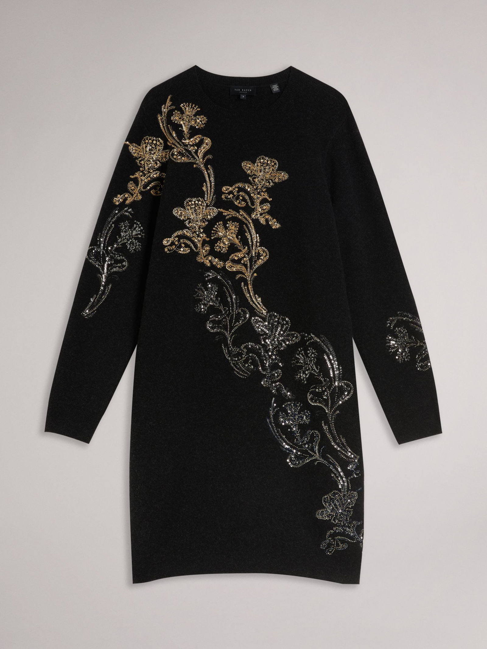 TED BAKER Salenaa Embellished Mini Jumper Dress | endource