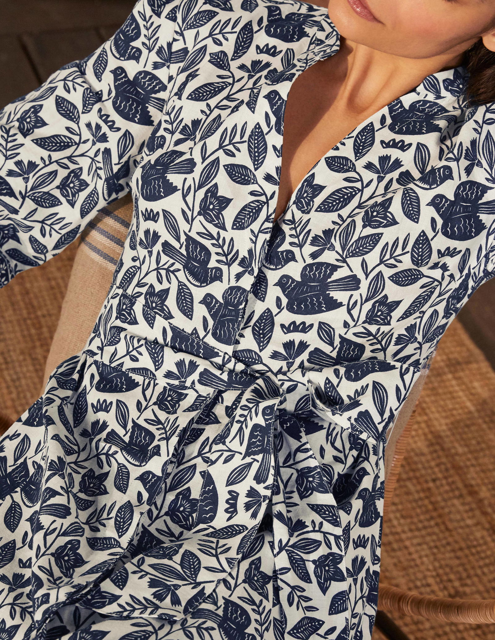 BODEN Addie Linen Midi Dress | endource