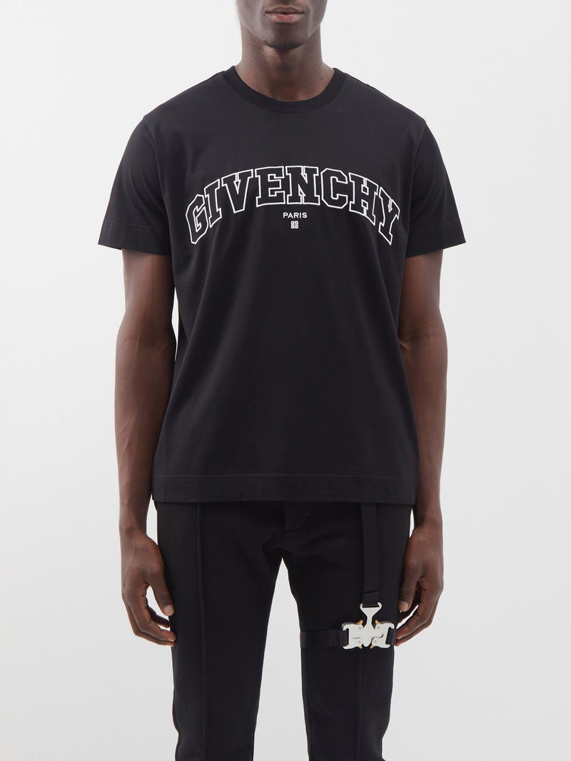 Logo cotton jersey sweatpants in black - Givenchy