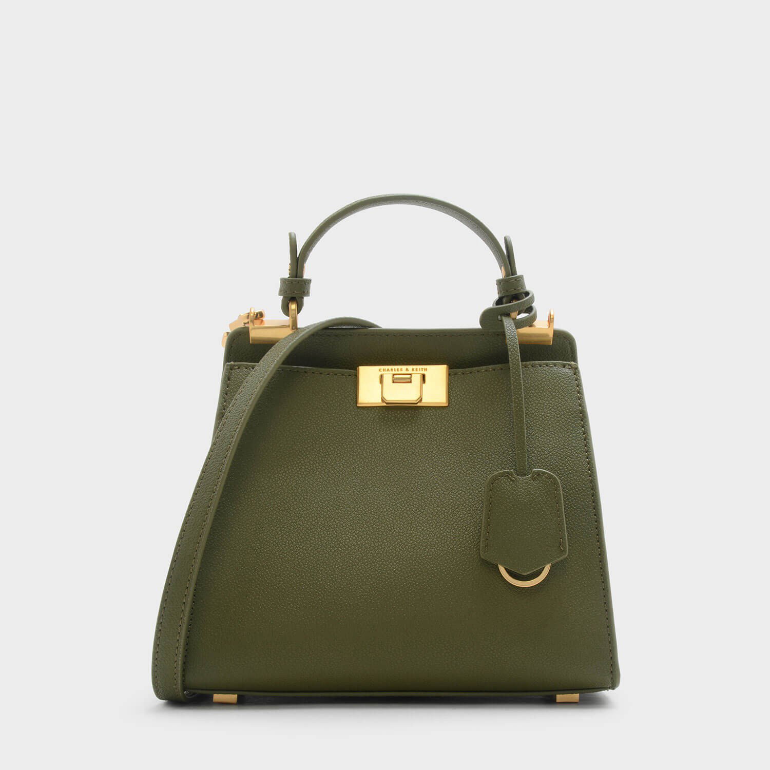 CHARLES & KEITH Angular Push-Lock Handbag | endource