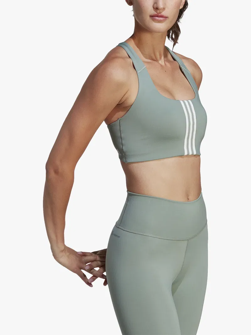 ADIDAS adidas Powerimpact Medium Impact Sports Bra in Green-Green