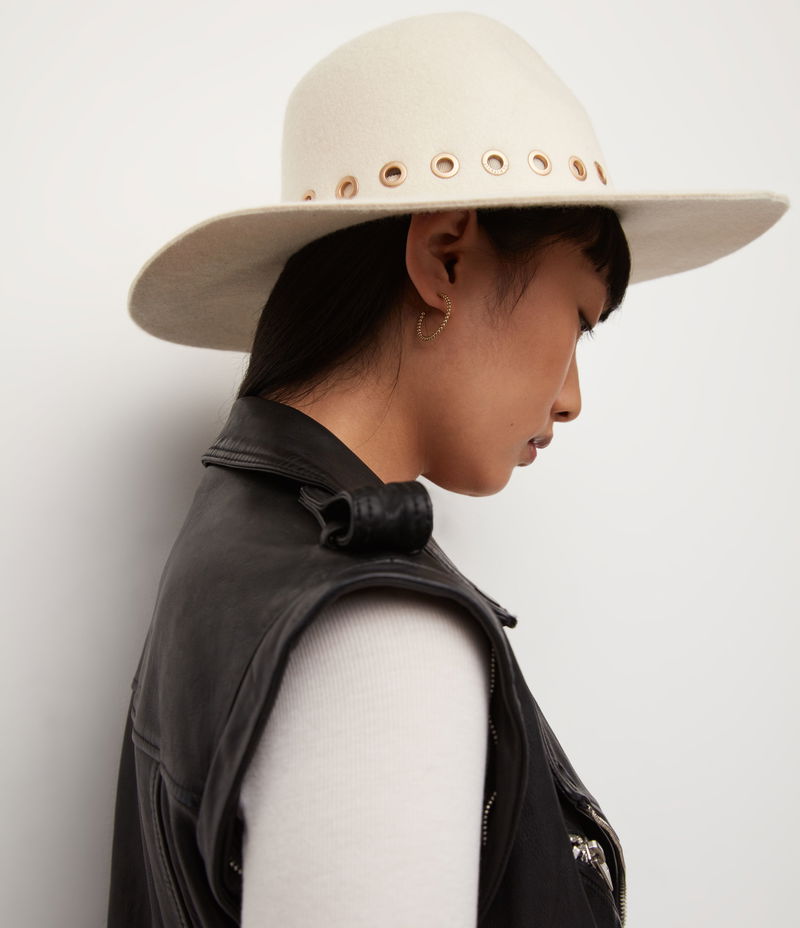 ALLSAINTS Whitley Eyelet Wool Fedora | endource display picture 3