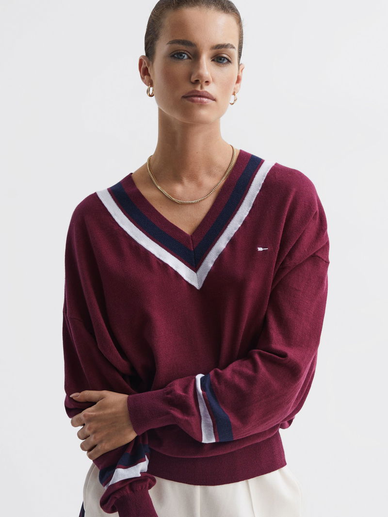 THE UPSIDE Bonita Jumper in Dark Red Endource