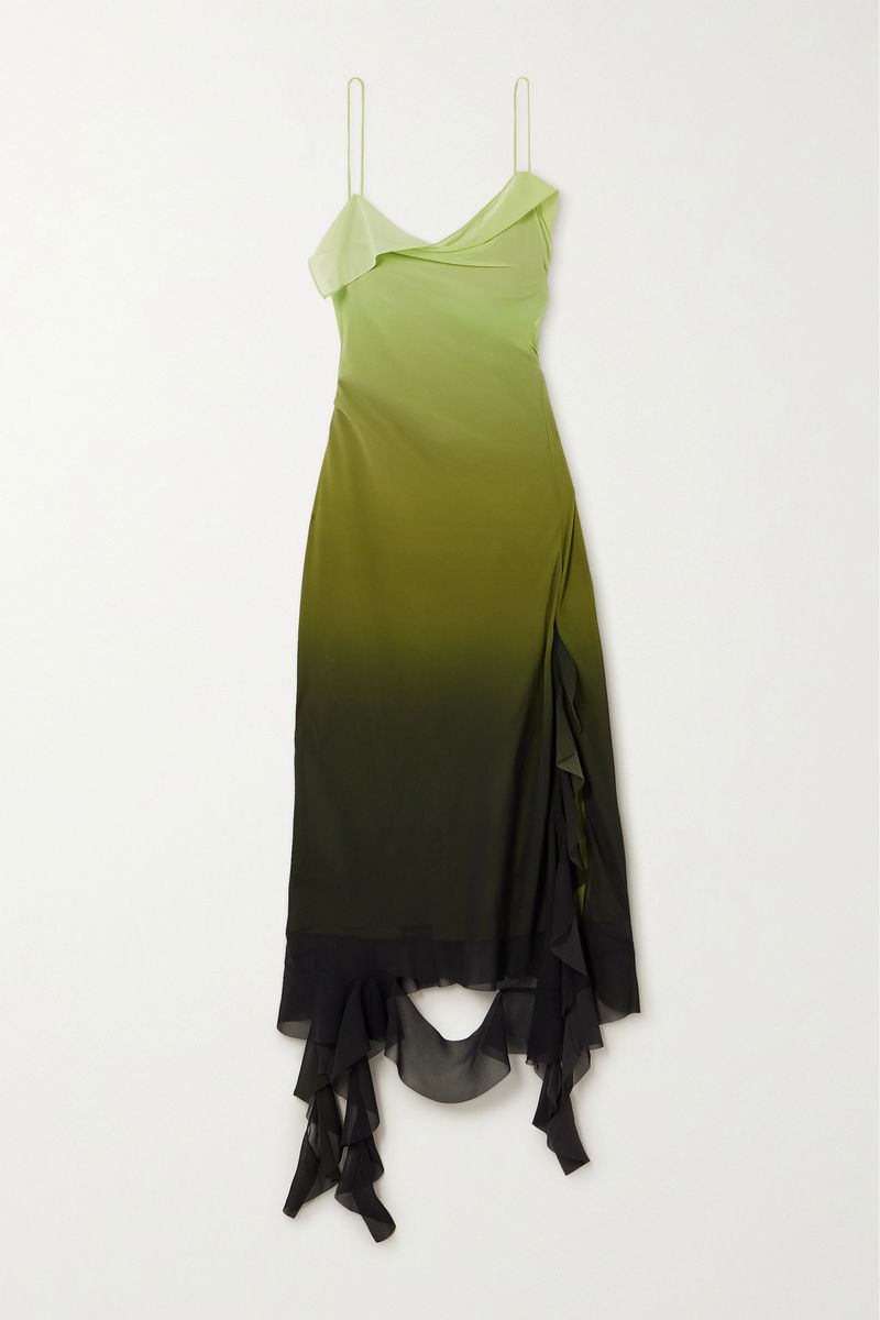 green christmas plaid dress Acne Studios Coated Denim Dress main image 1