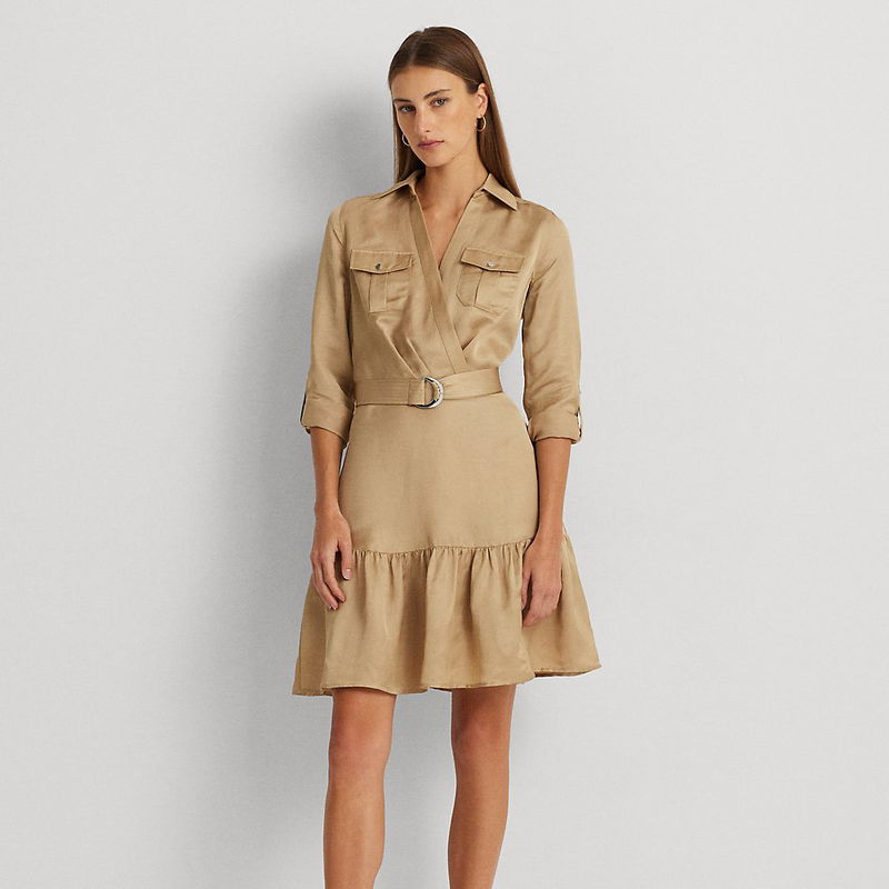 sachin and babi light blue dress Polo Ralph Lauren BELTED LINEN A LINE SHIRTDRESS - Shirt dress -  white/off-white main image 1