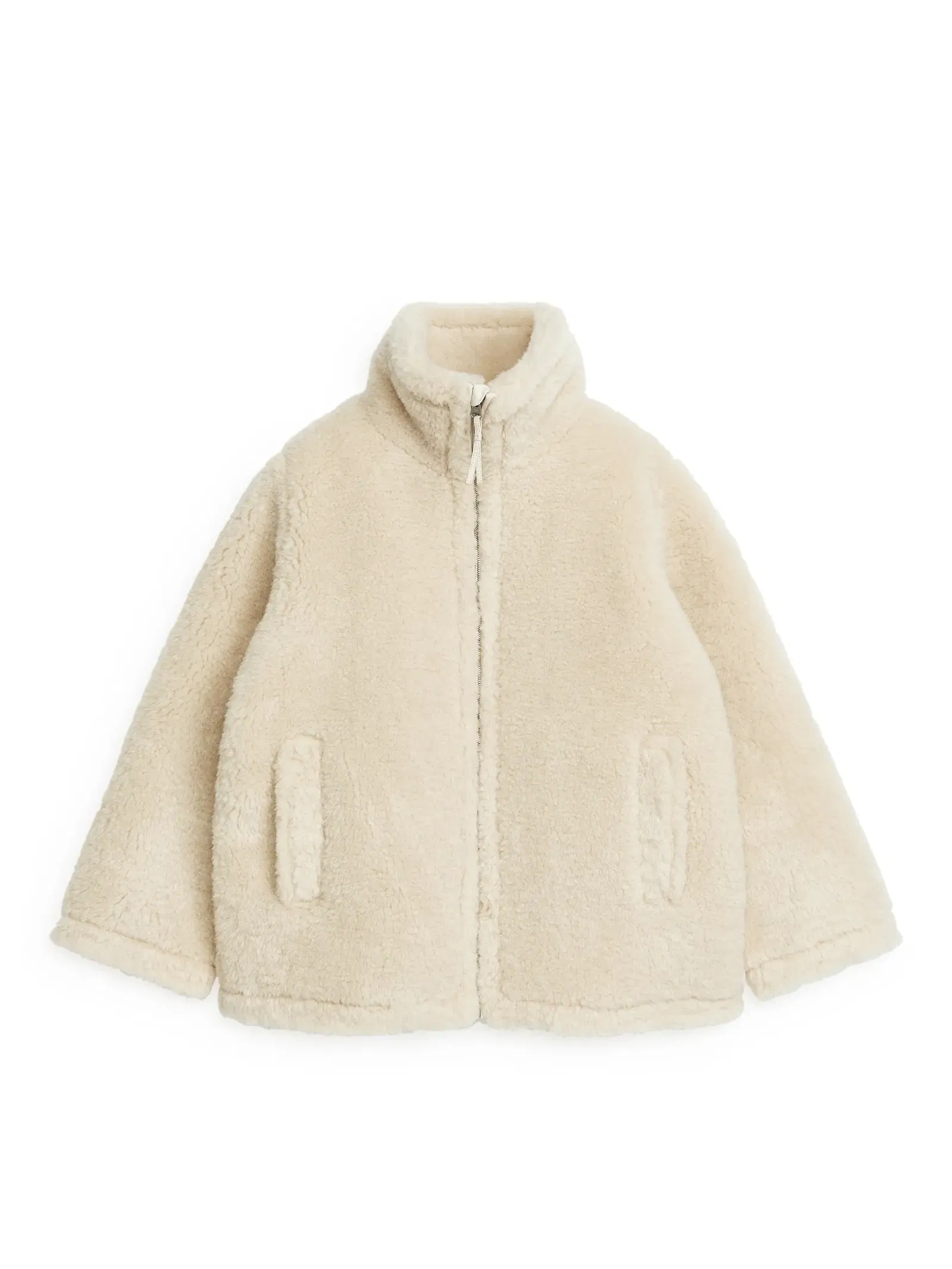 ARKET Fluffy Pile Jacket in Off-White | Endource