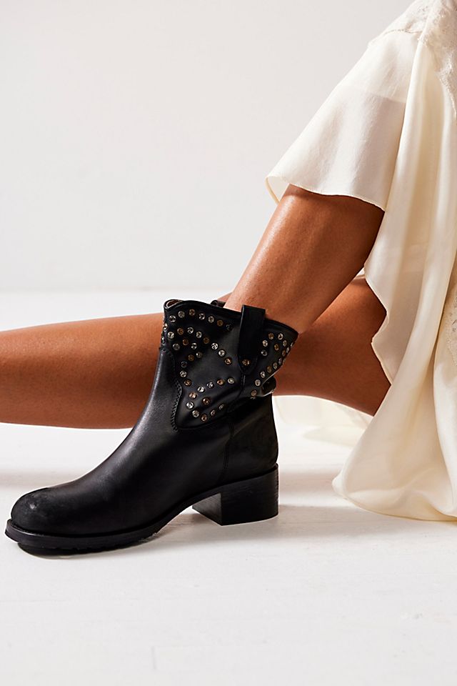 FREE PEOPLE FP Collection - Harmony Studded Ankle Boots in Black | endource