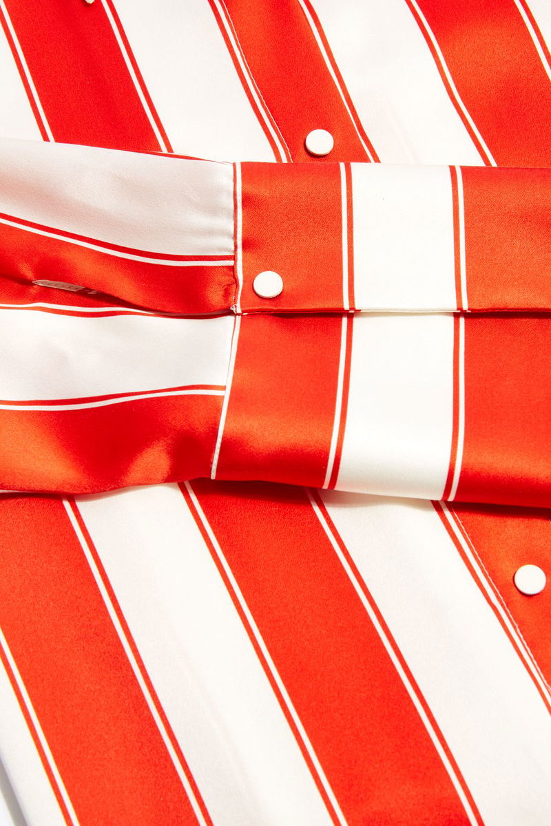 Topshop Stripe Silk Shirt Dress | endource