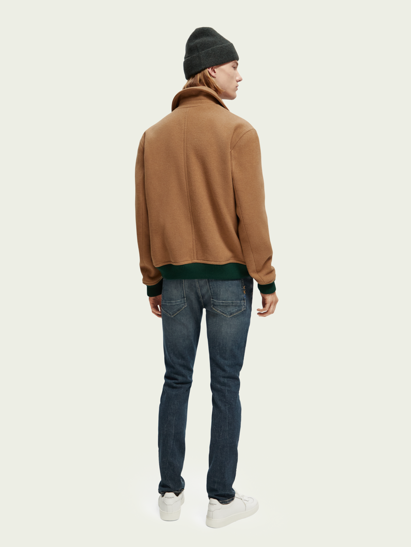 SCOTCH & SODA Wool-Blended Heavyweight Bomber Jacket | endource