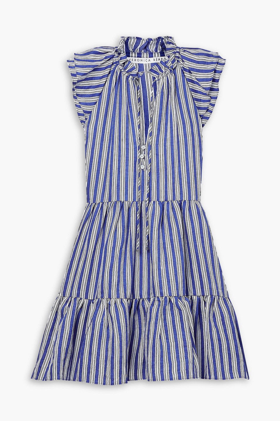 Zee Gathered Striped Mini Dress