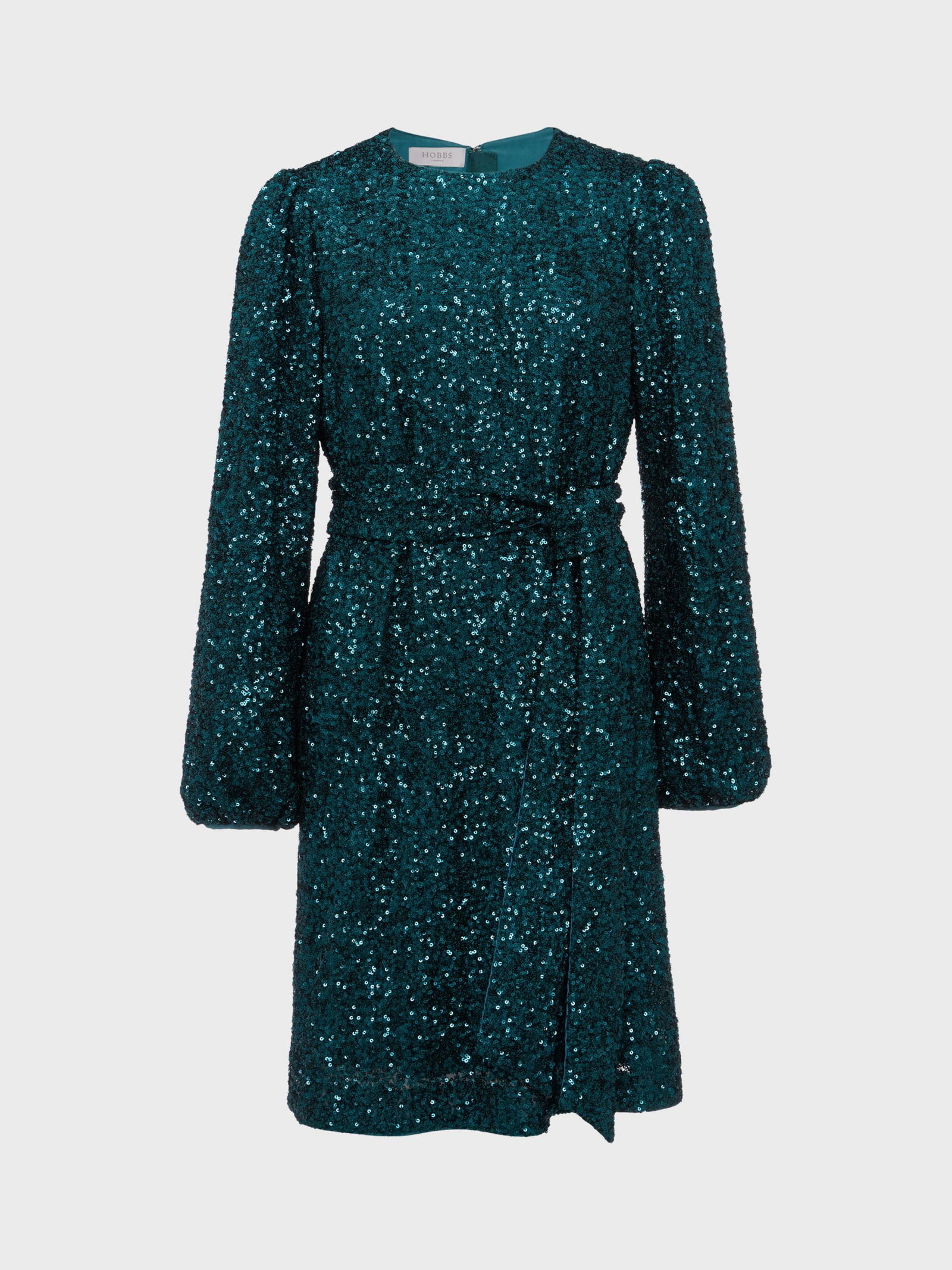 HOBBS Bette Sequin Belted Mini Dress endource
