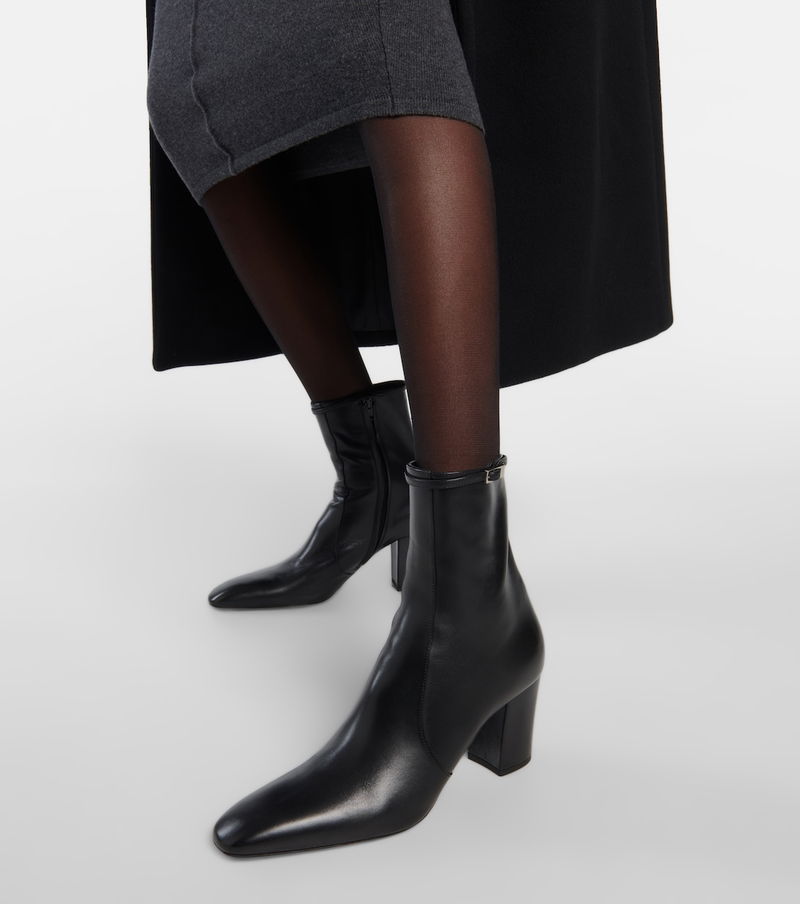 saint laurent leather ankle boots
