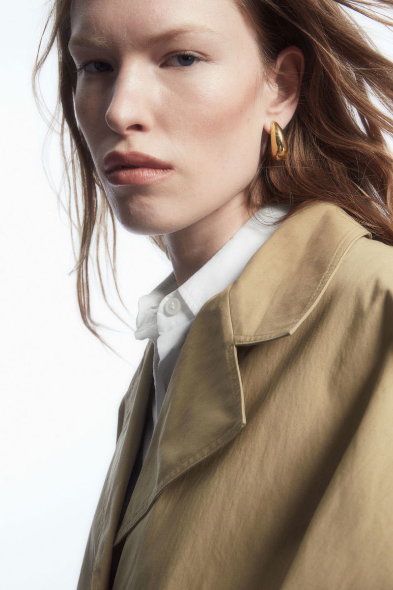 COS Cropped Hybrid Trench Coat in BEIGE Endource