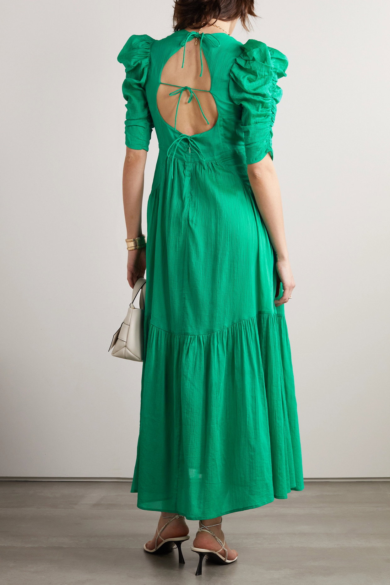 ISABEL MARANT Bealisa Open-Back Ruched Midi Dress | endource