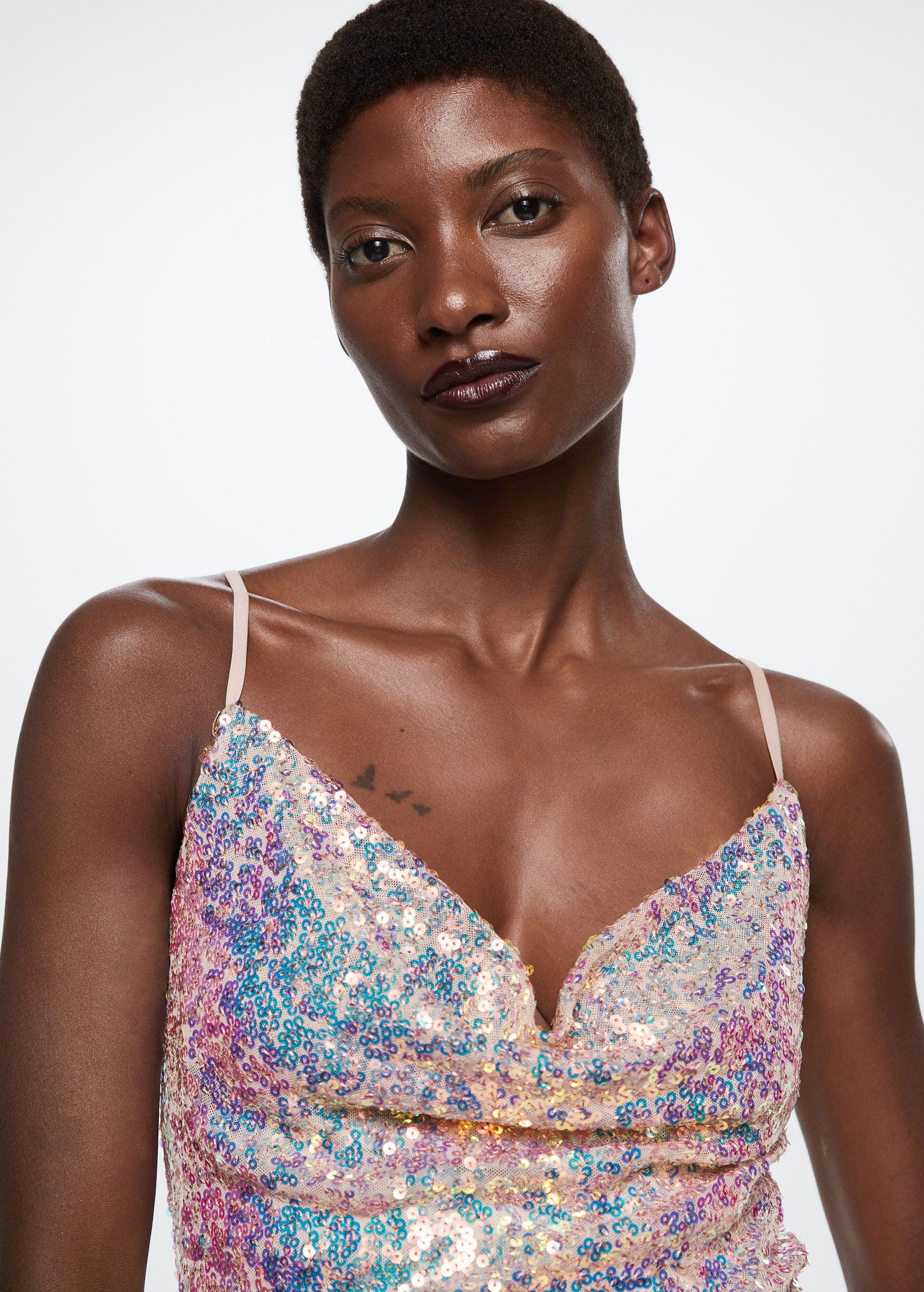 MANGO Short Sequin Dress | endource