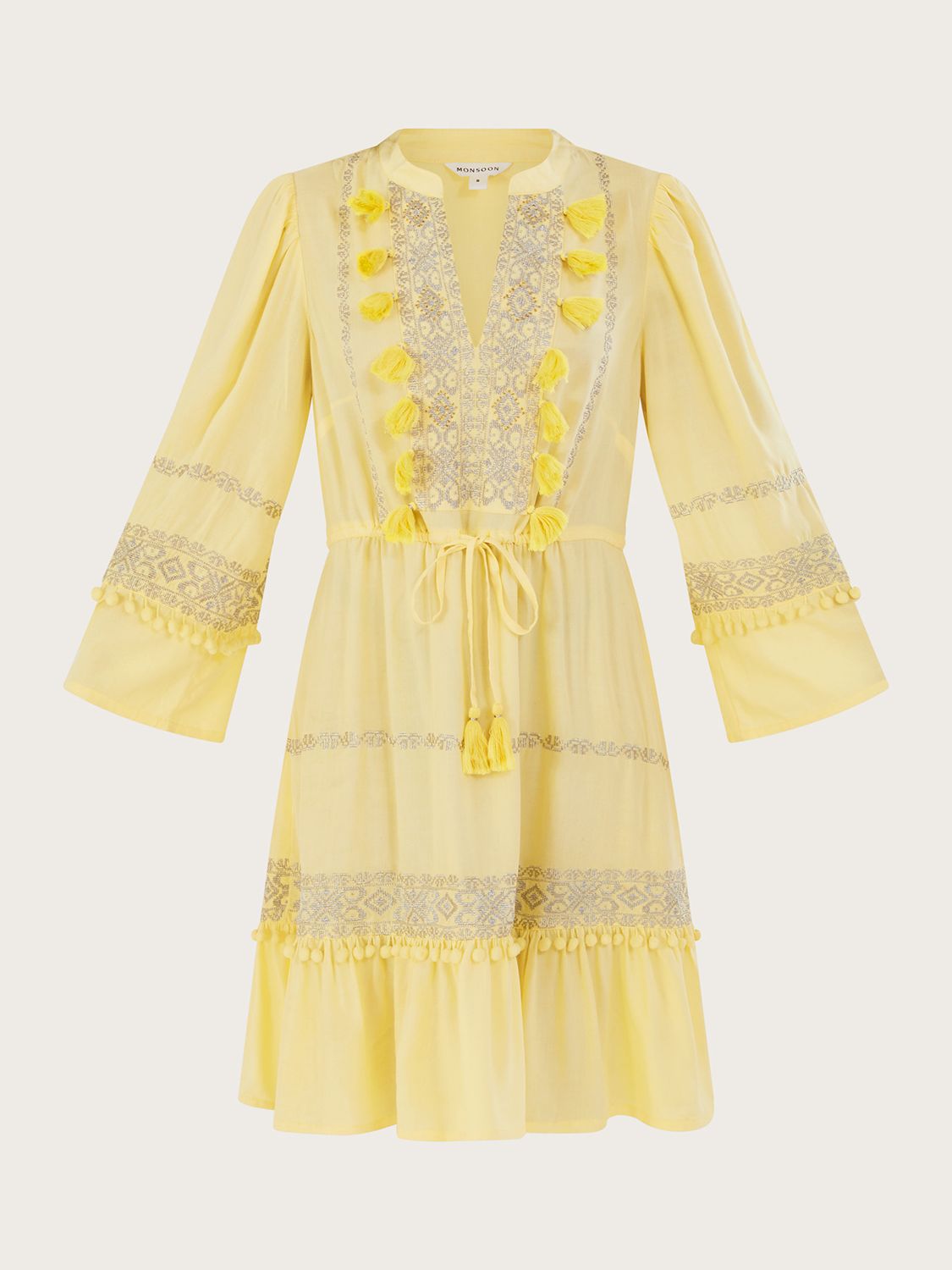 Monsoon Embroidered & Pom Kaftan Dress | endource Monsoon Embroidered & Pom Kaftan Dress | endource
