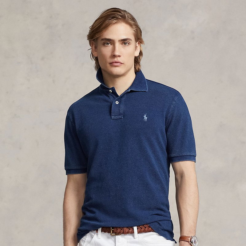 Polo Ralph Lauren Slim Fit Mesh Polo Shirt In Blue Endource 5071