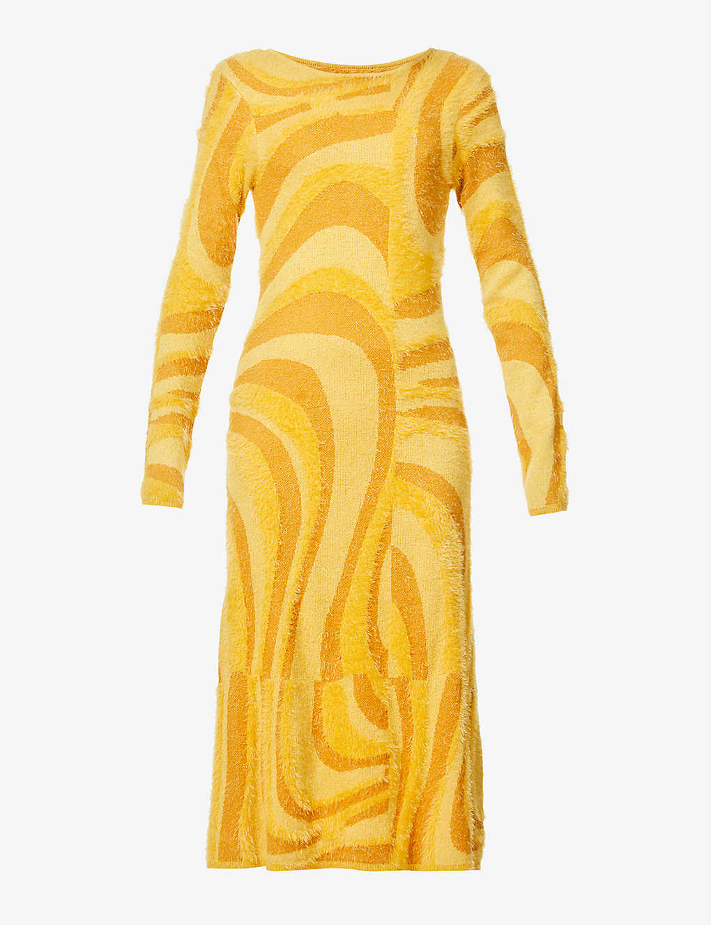 HOUSE OF SUNNY Hockney Abstract-Pattern Stretch-Knit Midi Dress | endource