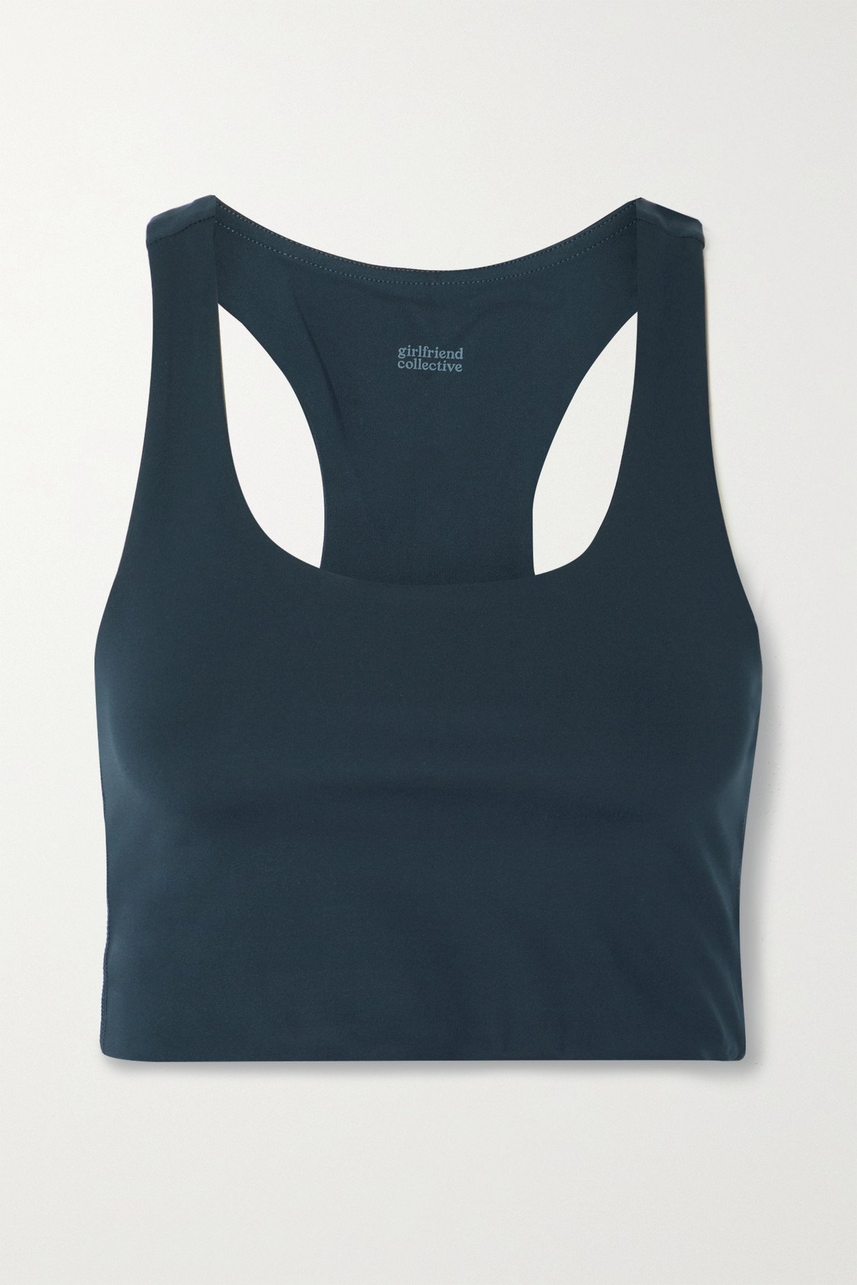 Active stretch recycled-jersey sports bra