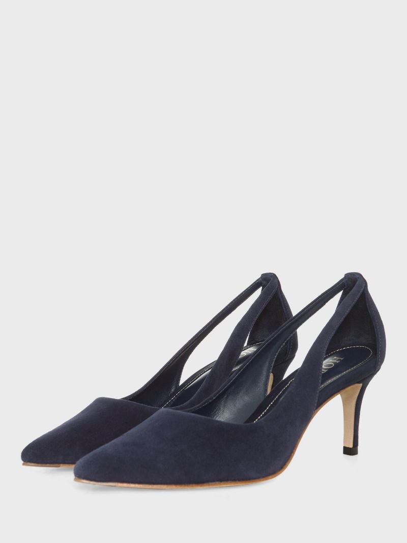 HOBBS Natasha Cut Out Court Shoes in Midnight | Endource