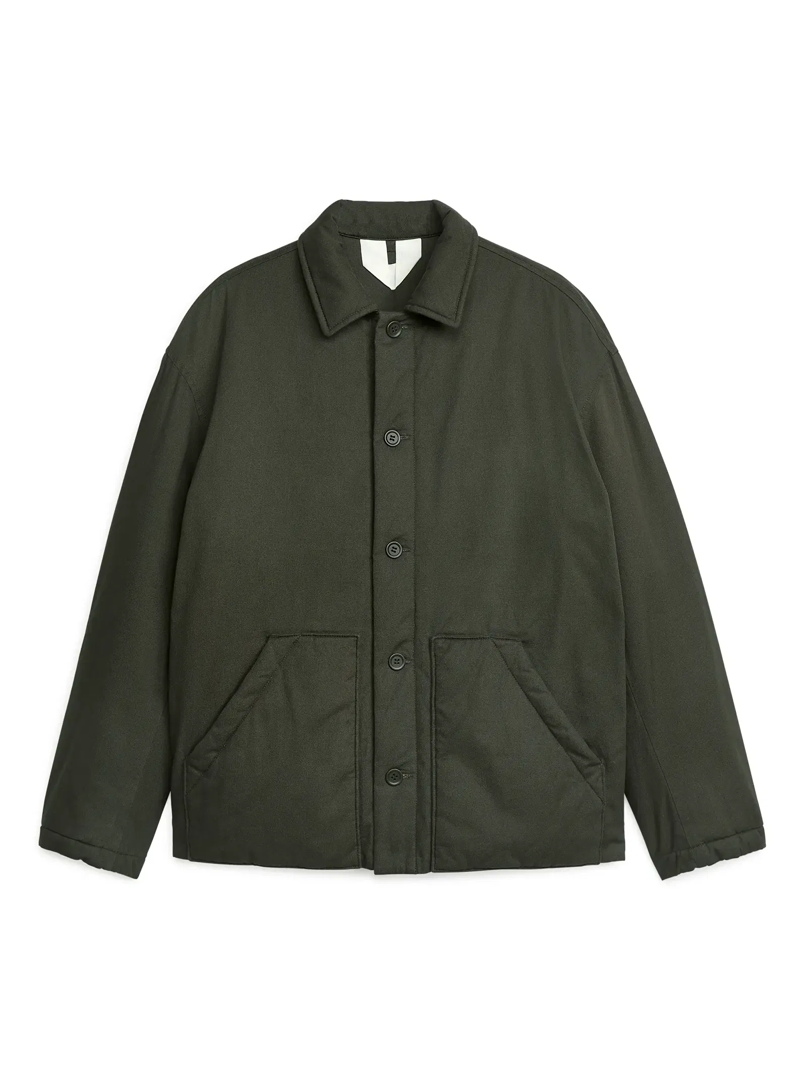 ARKET Padded Utility Jacket in Khaki Green | Endource