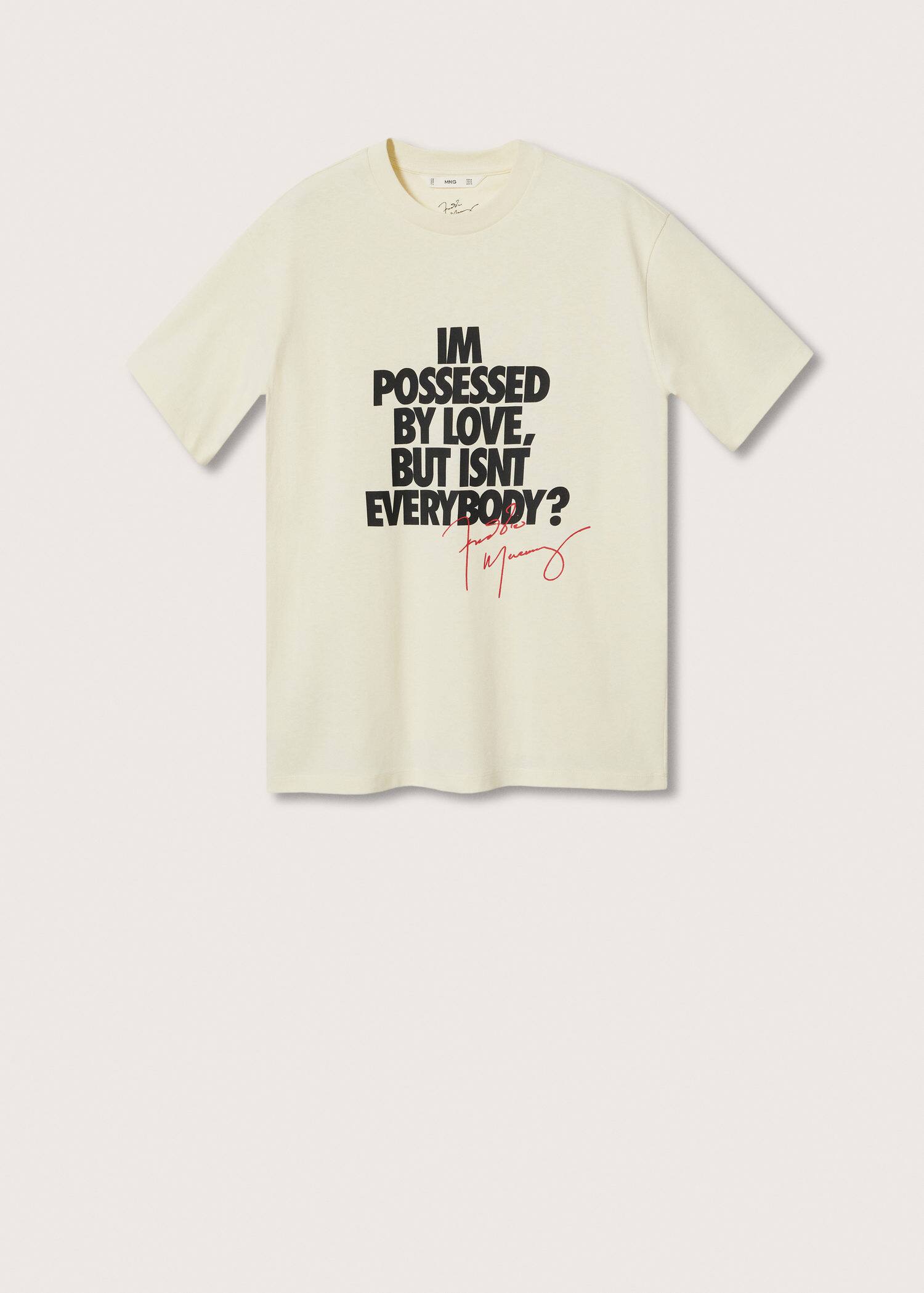 MANGO Freddie Mercury T-Shirt in Off White | Endource