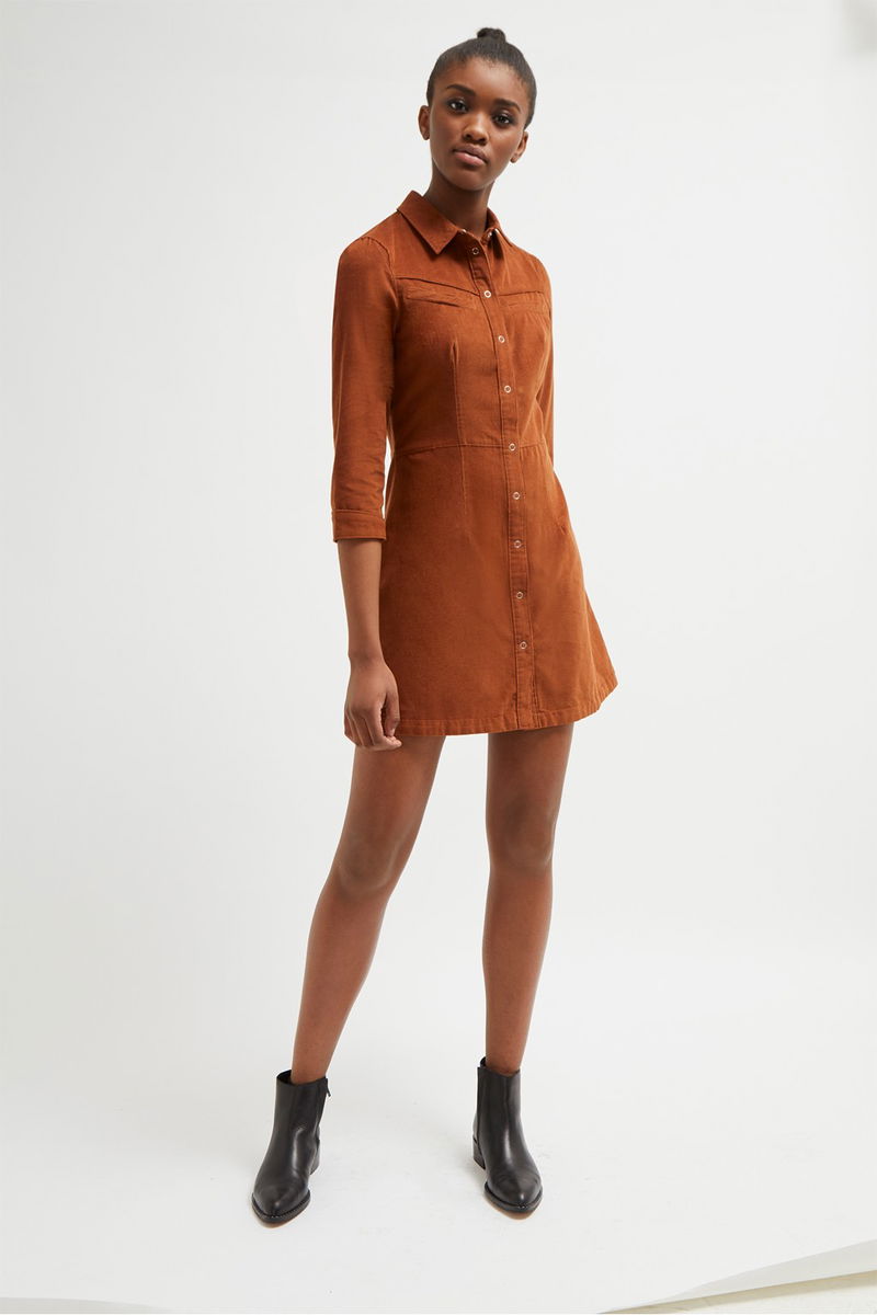 FRENCH CONNECTION Jens Western Baby Cord Dress endource