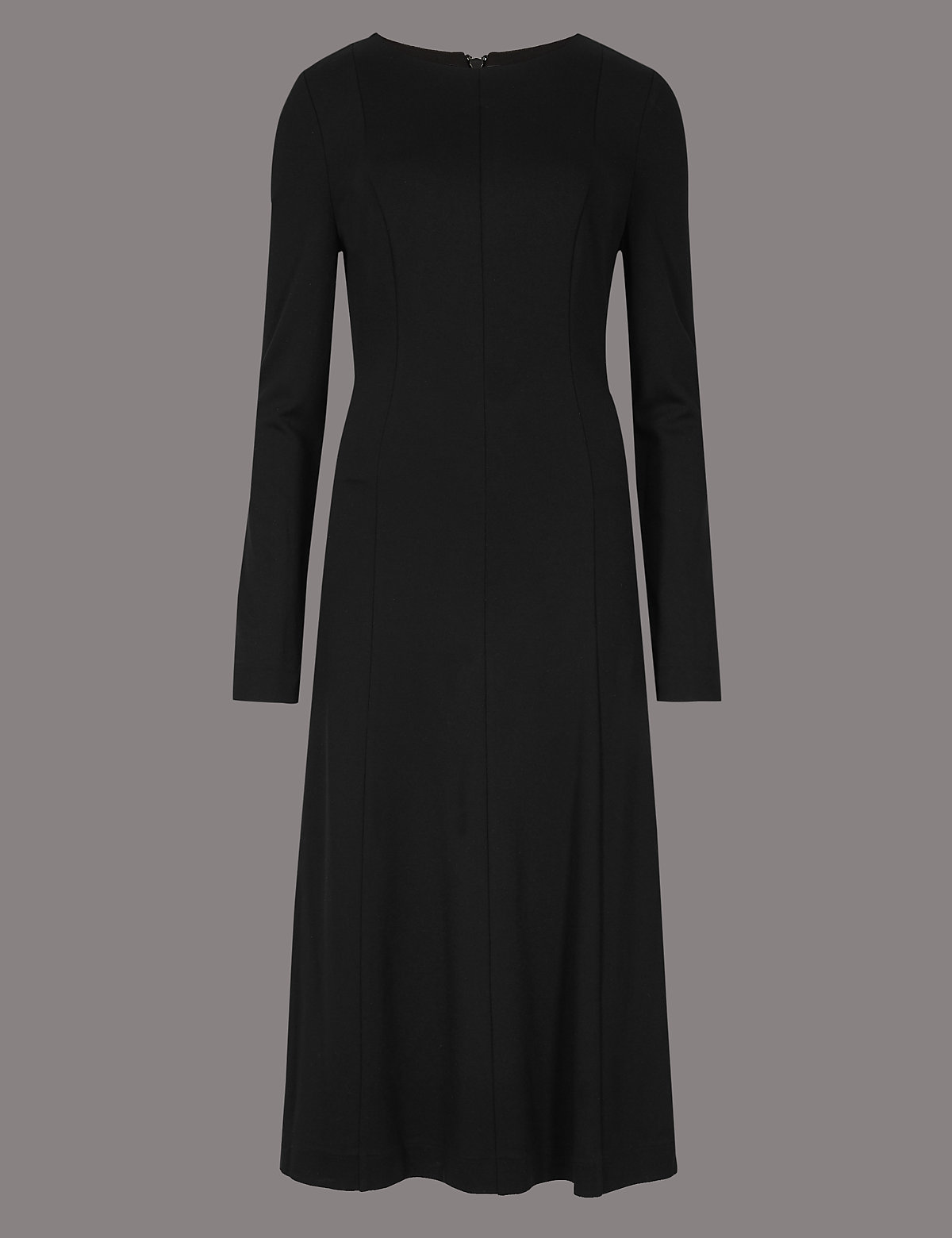 knee length dresses for ladies Wilder | Black Embellished Square-Neck Long-Sleeve Skater Mini Dress
