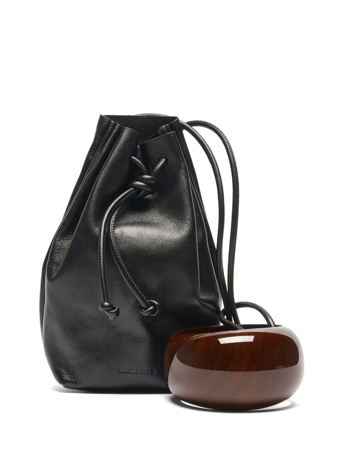 JIL SANDER Bracelet-Handle Leather Bucket Pouch | endource